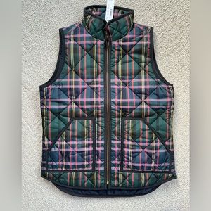 J. Crew quilted plaid vest